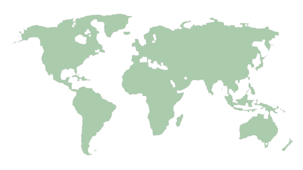 Green World Continents Distribution Map